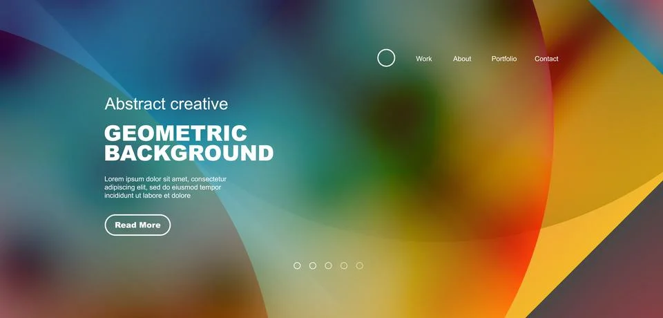 Bright fluid gradient circles abstract background. Business or technology design Stock Illustration