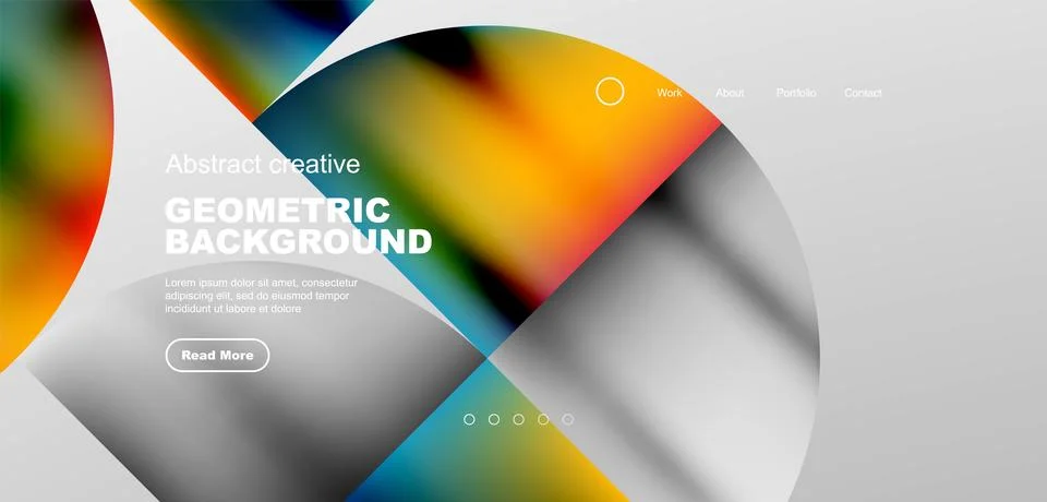 Bright fluid gradient circles abstract background. Business or technology design 스톡 일러스트