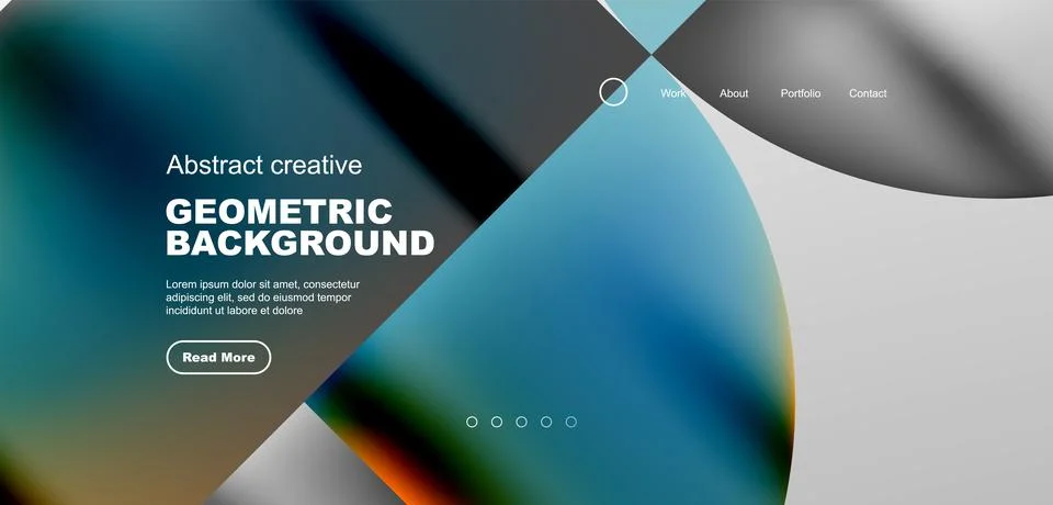 Bright fluid gradient circles abstract background. Business or technology design Stock Illustration