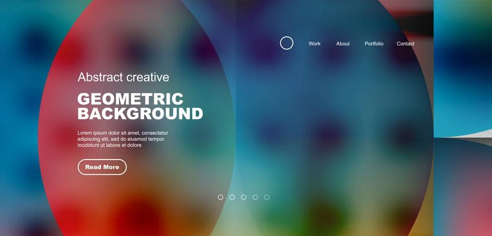 Bright fluid gradient circles abstract background. Business or technology design Stock Illustration