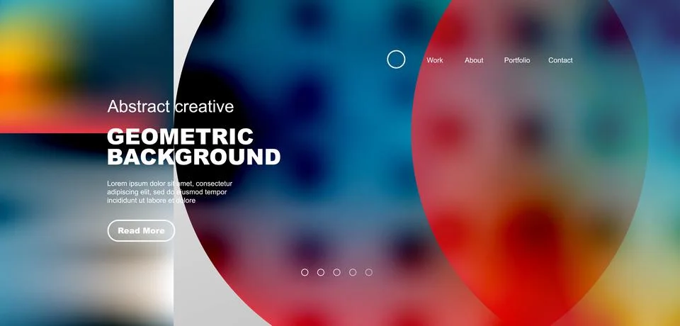 Bright fluid gradient circles abstract background. Business or technology design Stock Illustration