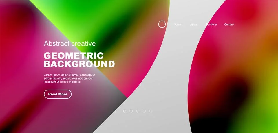 Bright fluid gradient circles abstract background. Business or technology design Stock Illustration