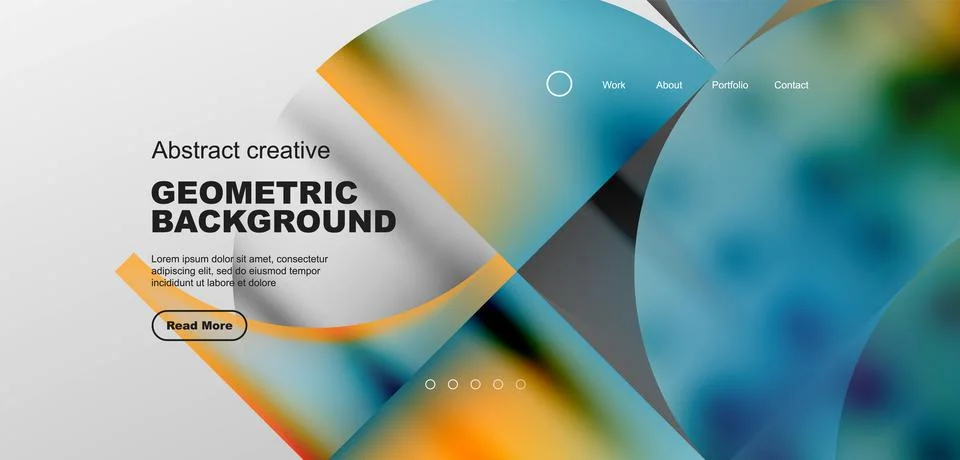 Bright fluid gradient circles abstract background. Business or technology design Stock Illustration
