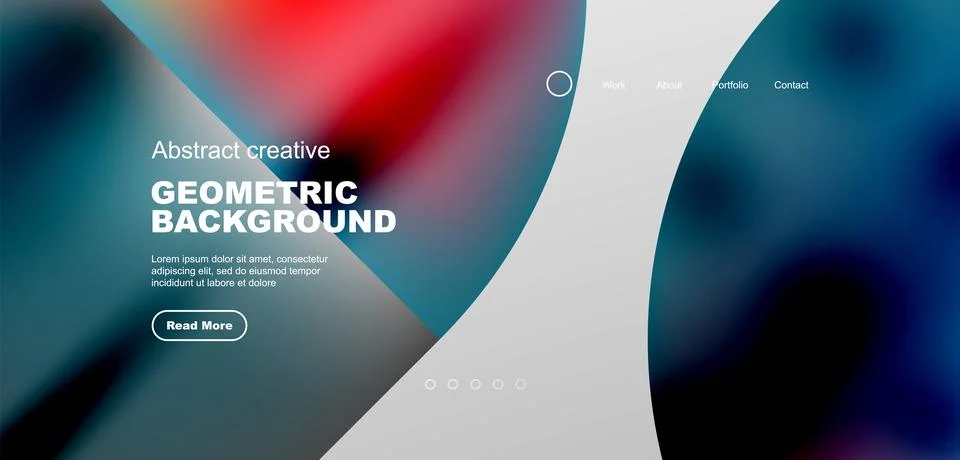 Bright fluid gradient circles abstract background. Business or technology design Stock Illustration