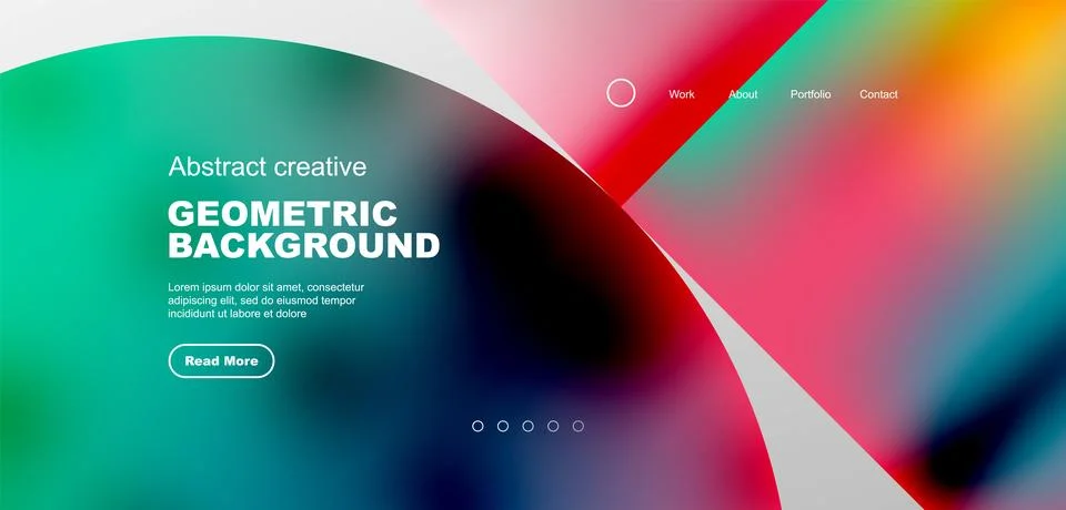 Bright fluid gradient circles abstract background. Business or technology design Stock Illustration