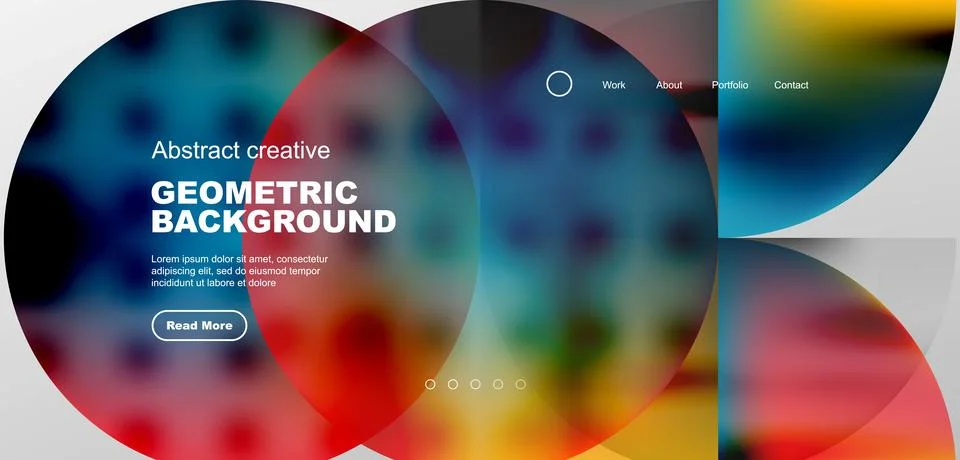 Bright fluid gradient circles abstract background. Business or technology design Stock Illustration