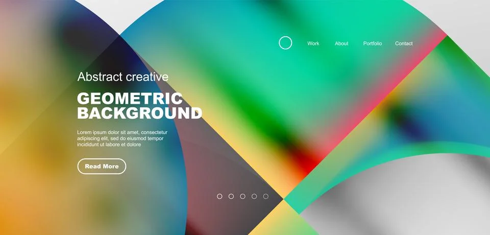 Bright fluid gradient circles abstract background. Business or technology design Stock Illustration