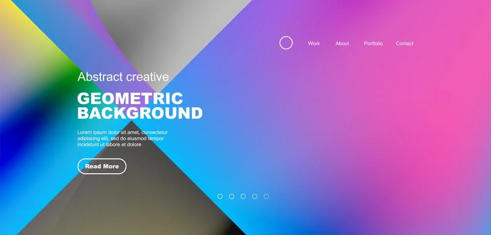 Bright fluid gradient circles abstract background. Business or technology design Stock Illustration