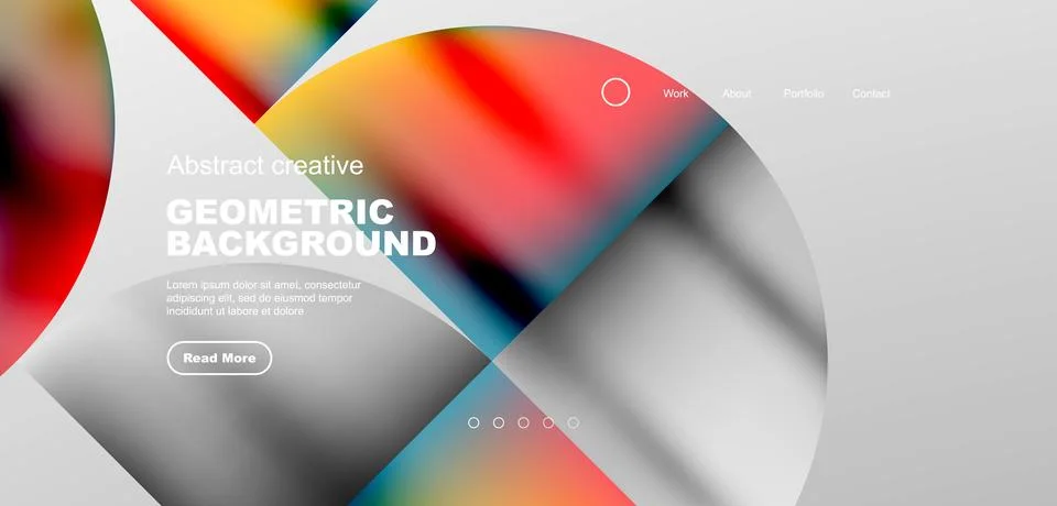Bright fluid gradient circles abstract background. Business or technology design Stock Illustration