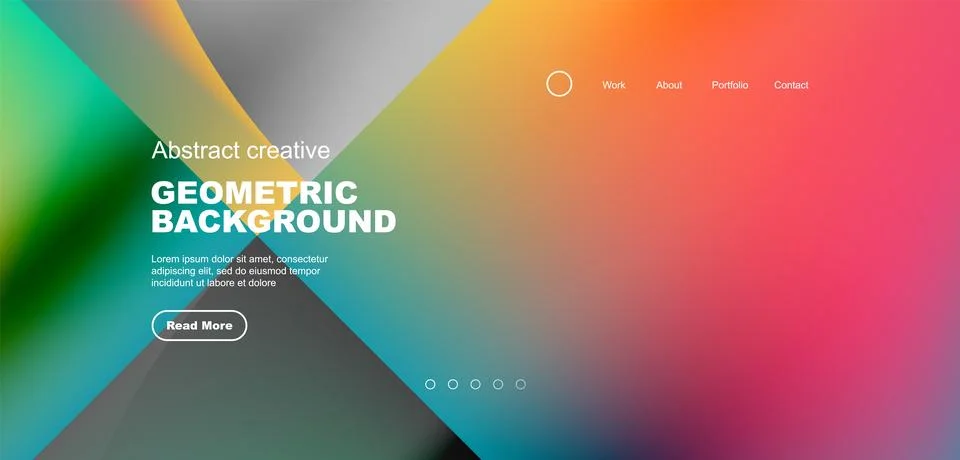 Bright fluid gradient circles abstract background. Business or technology design Stock Illustration