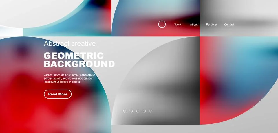 Bright fluid gradient circles abstract background. Business or technology design Stock Illustration