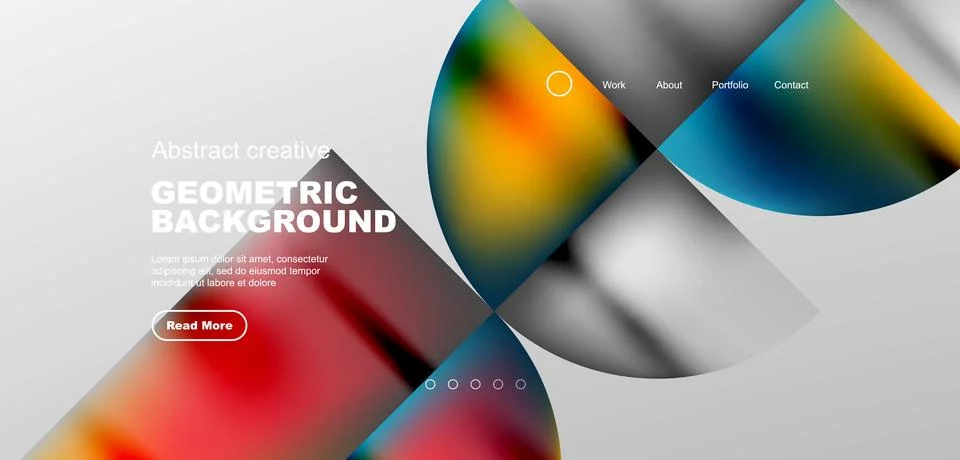 Bright fluid gradient circles abstract background. Business or technology design Stock Illustration
