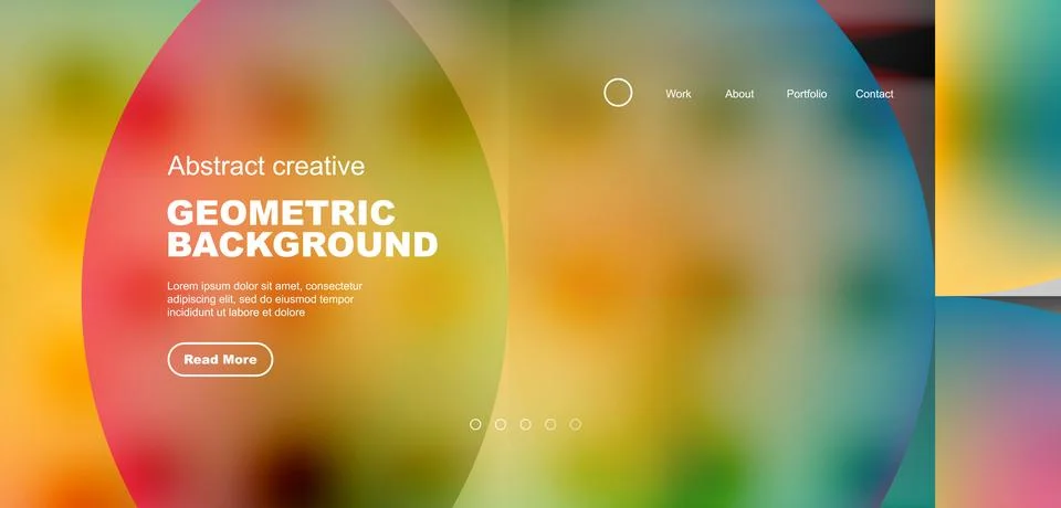 Bright fluid gradient circles abstract background. Business or technology design Stock Illustration