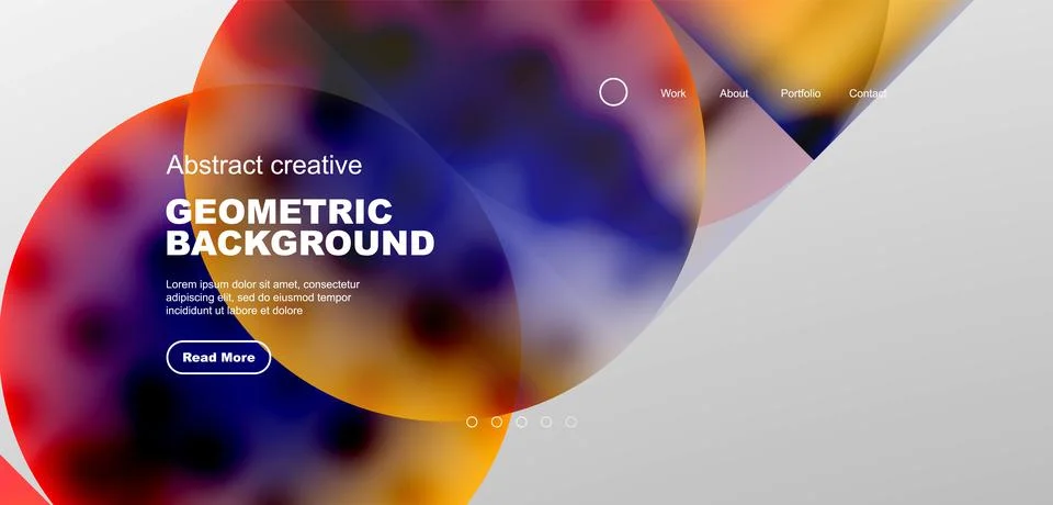 Bright fluid gradient circles abstract background. Business or technology design Stock Illustration