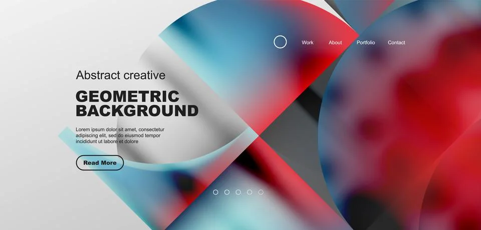 Bright fluid gradient circles abstract background. Business or technology design Stock Illustration