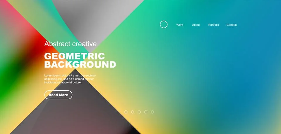 Bright fluid gradient circles abstract background. Business or technology design Stock Illustration