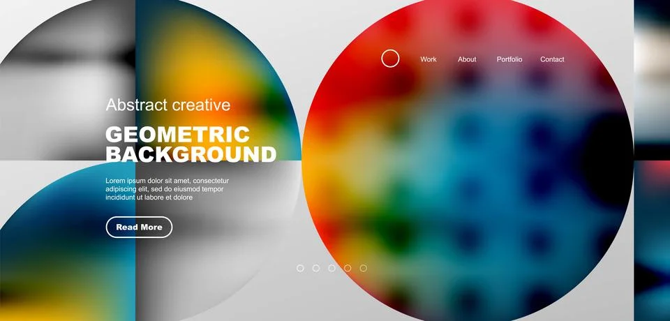 Bright fluid gradient circles abstract background. Business or technology design Stock Illustration