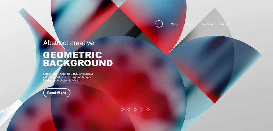 Bright fluid gradient circles abstract background. Business or technology design 스톡 일러스트