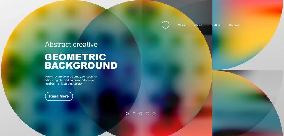 Bright fluid gradient circles abstract background. Business or technology design Stock Illustration