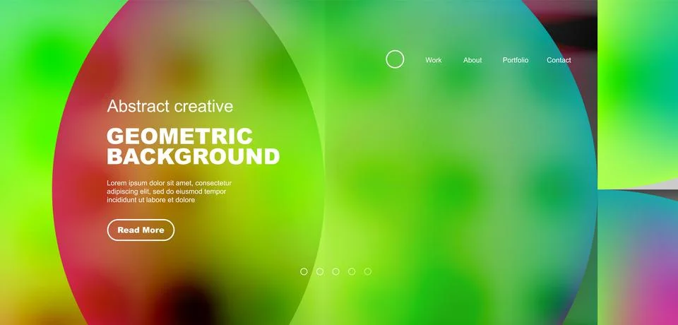 Bright fluid gradient circles abstract background. Business or technology design Stock Illustration