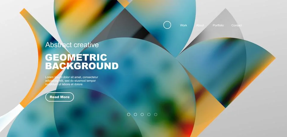 Bright fluid gradient circles abstract background. Business or technology design Stock Illustration