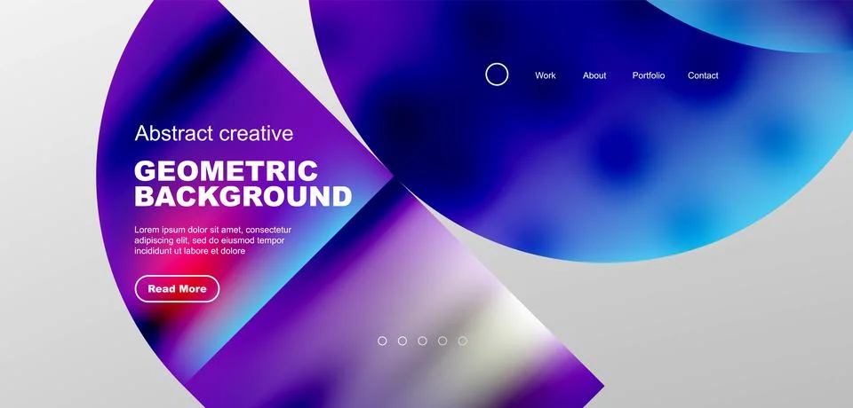 Bright fluid gradient circles abstract background. Business or technology design Stock Illustration