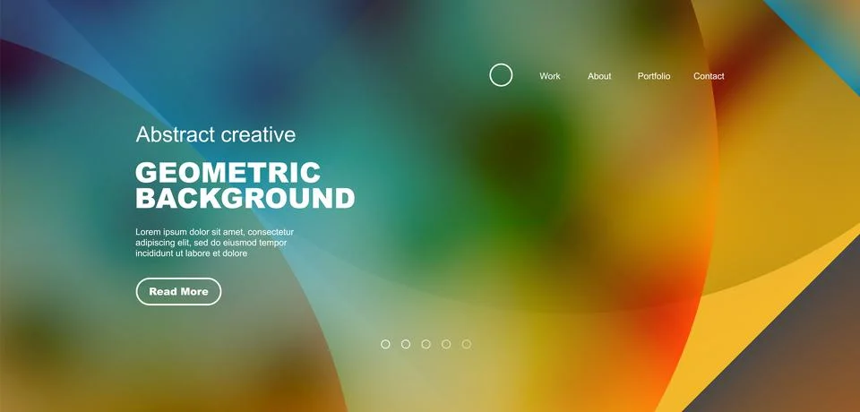 Bright fluid gradient circles abstract background. Business or technology design 스톡 일러스트
