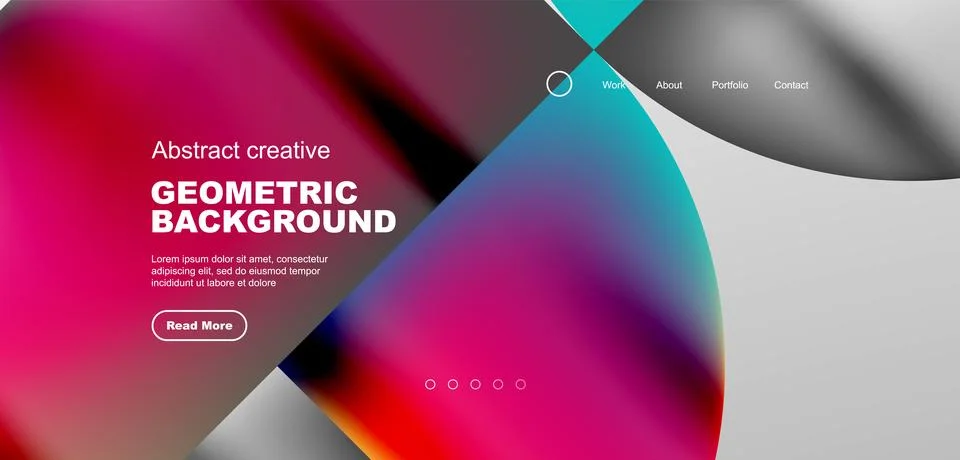 Bright fluid gradient circles abstract background. Business or technology design Stock Illustration