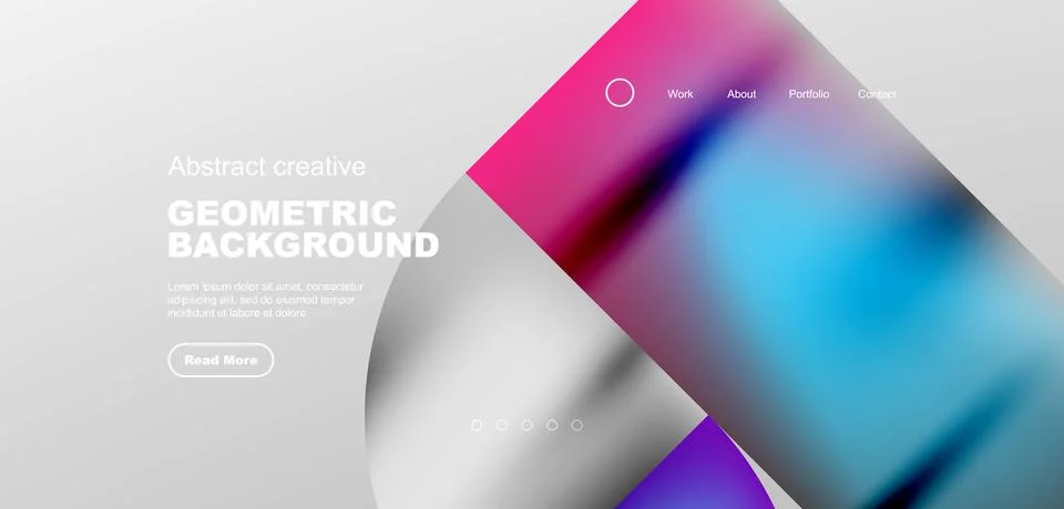 Bright fluid gradient circles abstract background. Business or technology design Stock Illustration