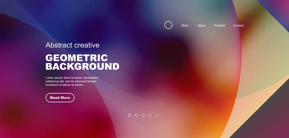 Bright fluid gradient circles abstract background. Business or technology design Stock Illustration