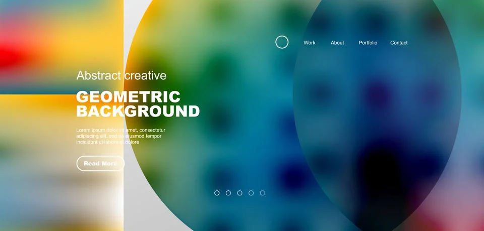 Bright fluid gradient circles abstract background. Business or technology design Stock Illustration