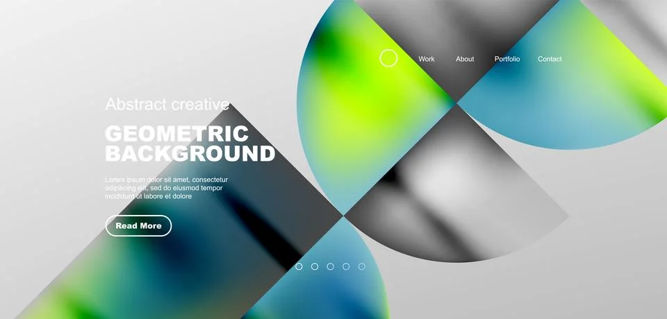 Bright fluid gradient circles abstract background. Business or technology design Stock Illustration
