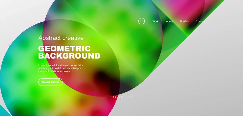 Bright fluid gradient circles abstract background. Business or technology design Stock Illustration