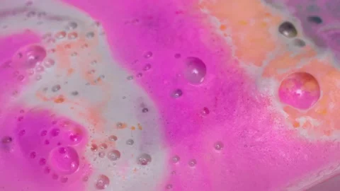 Bright foam for baths in water Stock Footage 154162459