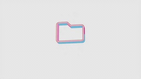 Bright folder icon is jumping merrily. R... | Stock Video | Pond5