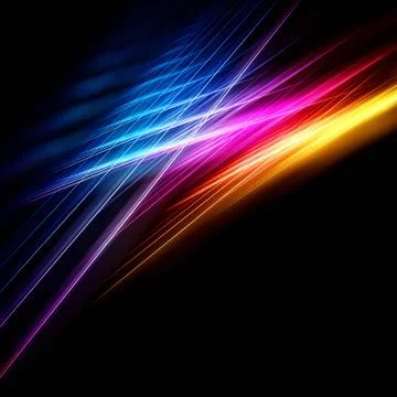 Bright fractal on black Illustrazione stock