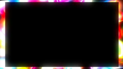 Bright frame. Dynamic border with shiny abstract art, 3d render background Stock Illustration
