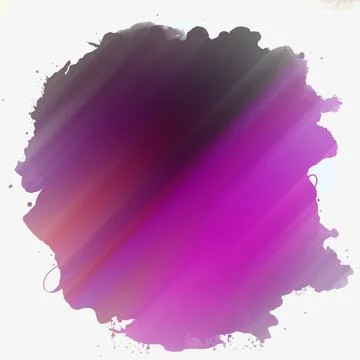 Bright fresh expressive red, pink and orange wet watercolor blob, wash techni Stock Illustration