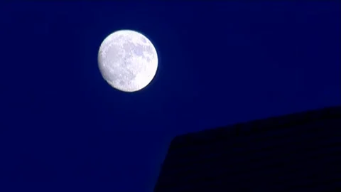 Bright full moon at night Stock Footage 253772769