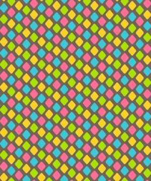 Bright fun abstract diamond shape seamless pattern Stock Illustration