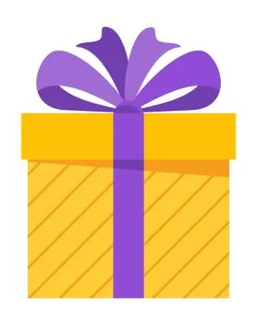 Bright fun holiday gift boxes. Element for cards for birthday. Illustrazione stock