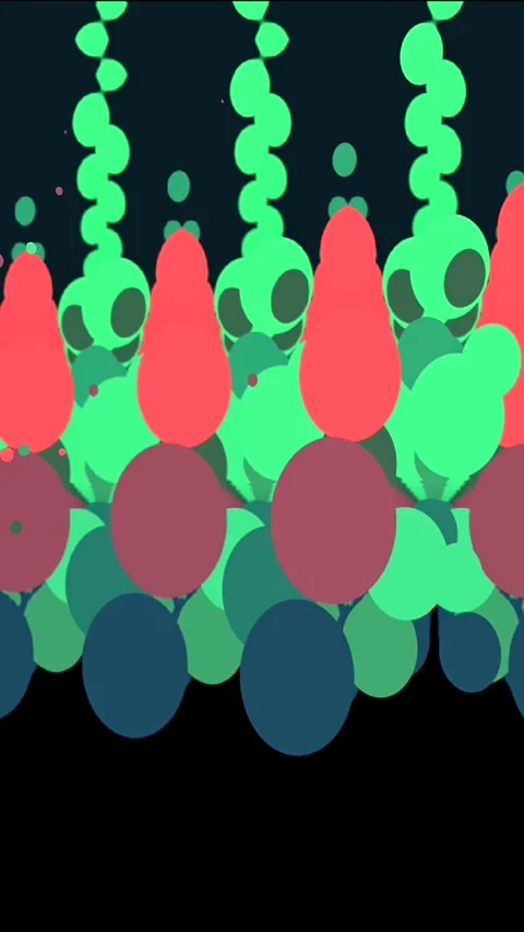 Bright Fun Infinite Vertical Art - Abstract Cartoon Background B roll Stock Footage 310865574