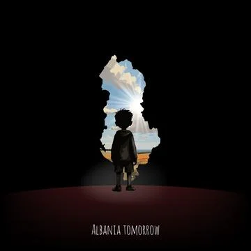 Bright future of Albania Stock Illustration
