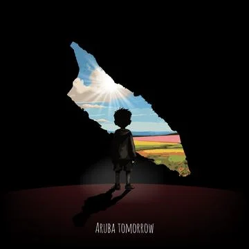 Bright future of Aruba Stock Illustration