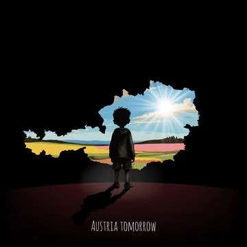Bright future of Austria Stock Illustration