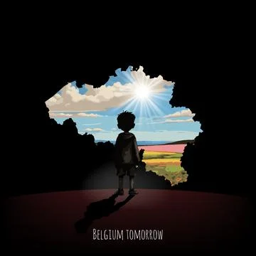 Bright future of Belgium Stock Illustration