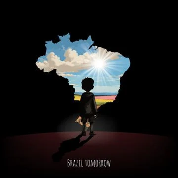 Bright future of Brazil Stock Illustration