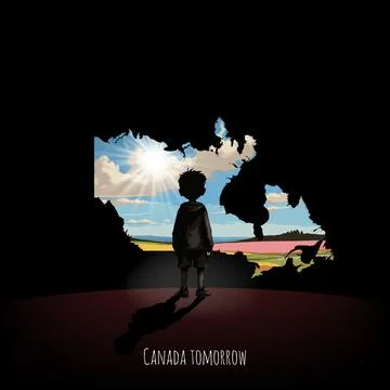 Bright future of Canada Stock Illustration