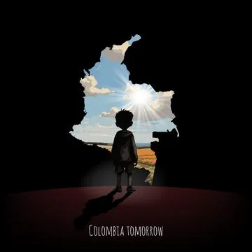 Bright future of Colombia Stock Illustration