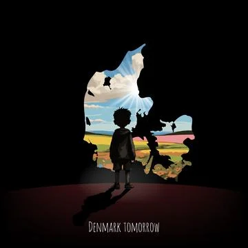 Bright future of Denmark. Stock Illustration